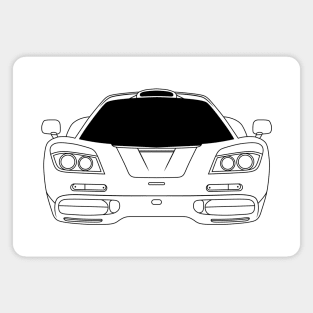 Mclaren F1 Black Outline Magnet